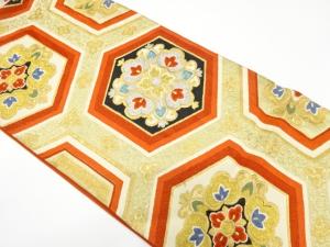 アンティーク　亀甲に華紋織り出し袋帯（材料）